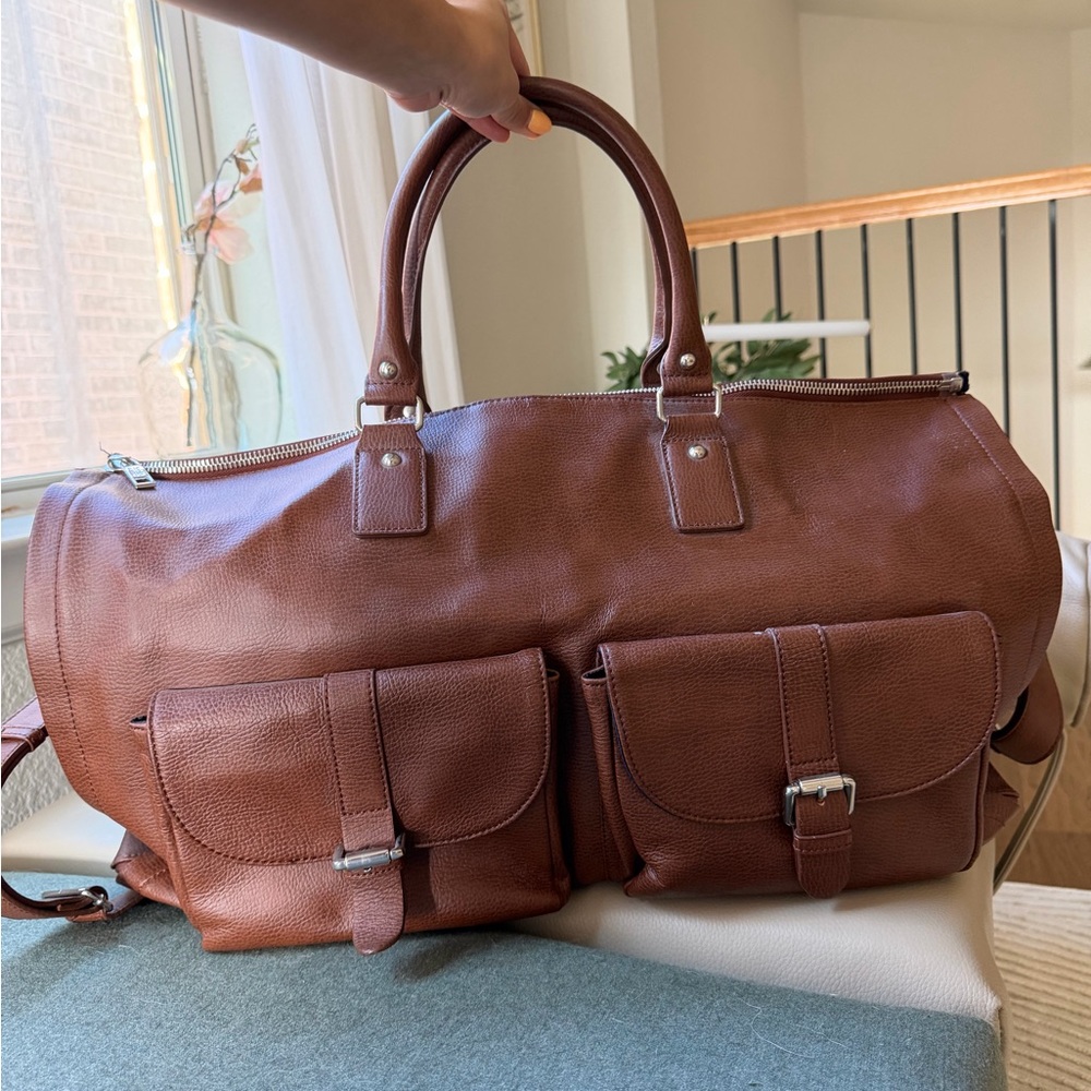 Hook+Albert Genuine Leather Weekender Garment Duffel
